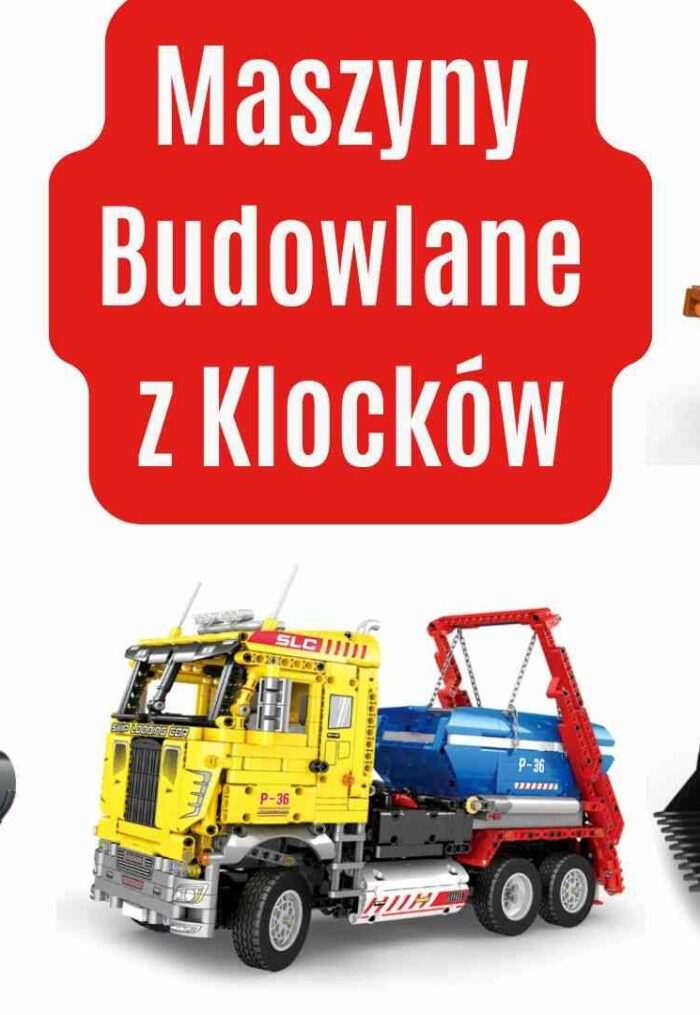 Maszyny budowlane z klocków – zestawy Reobrix: koparka, ładowarka, wózek widłowy i dźwig