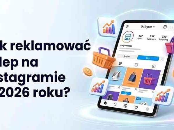 Przewodnik: Jak reklamować sklep na Instagramie w 2026 roku - wizualizacja e-commerce na tablecie.